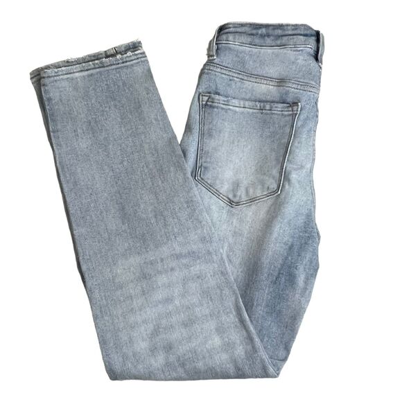 Risen Jeans Denim - Risen Jeans Womens Light‎ Wash Distressed Relaxed Fit High Waist Jeans 3/26